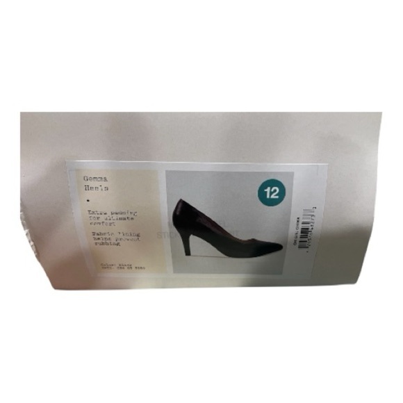 A New Day Gemma Black Faux Leather Pointed Toe Heels Size 12 - Picture 4 of 5